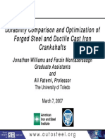 Durability Comparison and Optimization of Forged Steel and Ductile Cast Iron Crankshafts