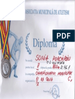 Diploma Campionatul Municipal Sala 2014