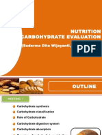 Nutrition and Carbohydrate Evaluation: (Sudarma Dita Wijayanti, STP, MP, M.SC)