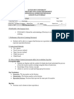 Kutztown University Elementary Education Department Professional Semester Program Lesson Plan Format