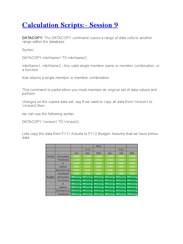 Data Copy and Clear Block Scripts | PDF | Computers