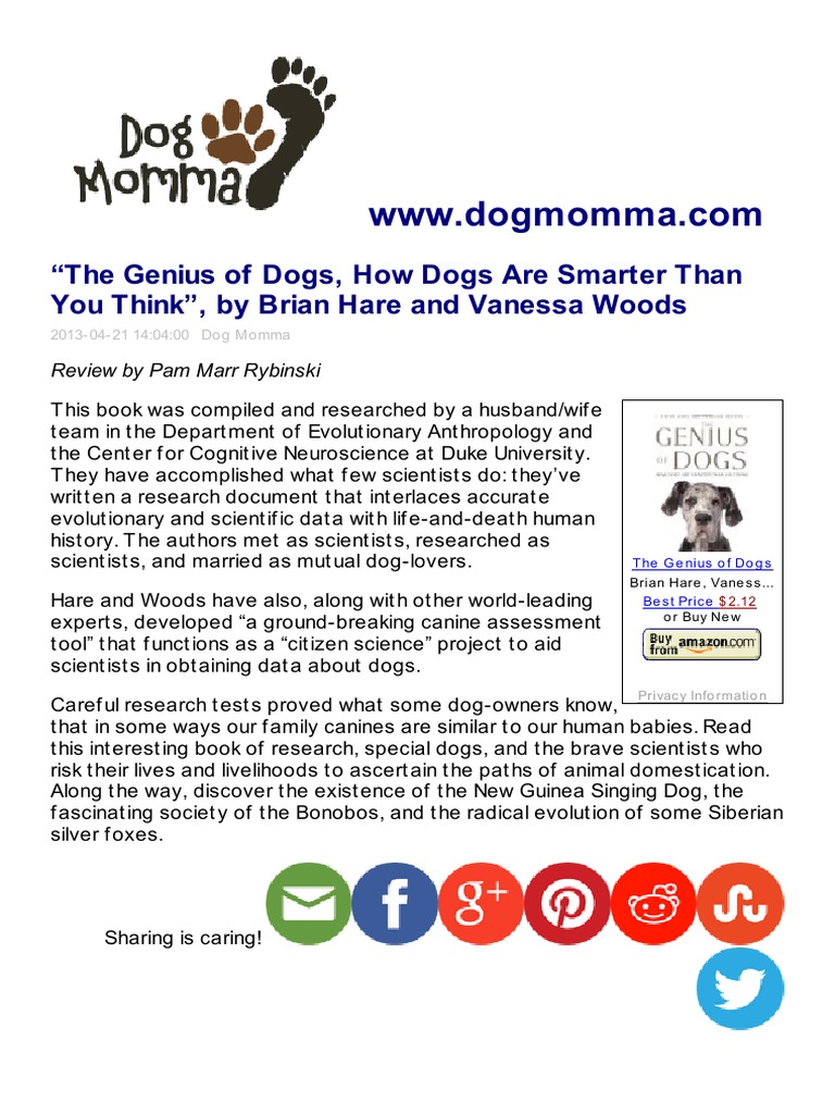 Genius of Dogs: Smarter Than You Think | PDF | Social Science ...