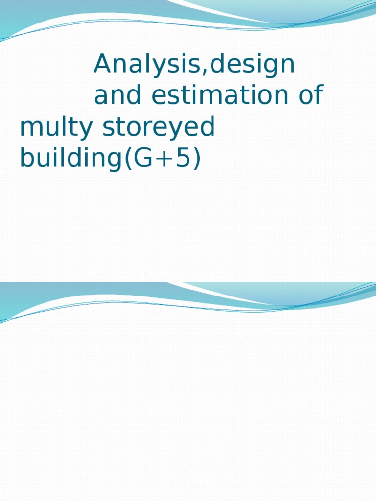 Multi-Storey Building Design & Estimation | PDF