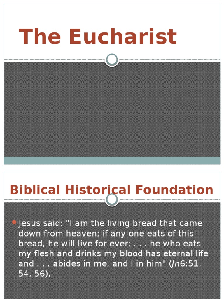 Understanding the Eucharist's Significance | PDF | Sacrifice | Eucharist