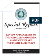 Review and Analysis of the Medicaid and Public Assistance Fraud Oversight Task Force