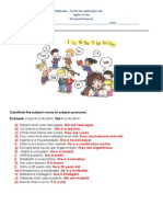 1. Ficha de Trabalho - Personal Pronouns (1) - SoluÃ§Ãµes