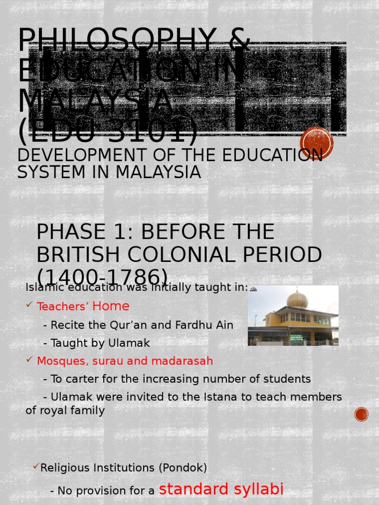 Education Development in Colonial Malaysia | PDF | Schools | Vocational ...