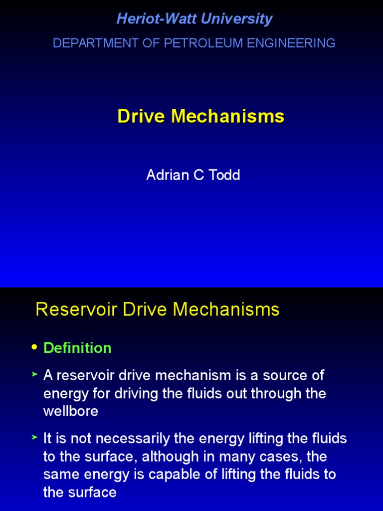 Reservoir Drive Mechanisms Explained | PDF | Petroleum Reservoir ...