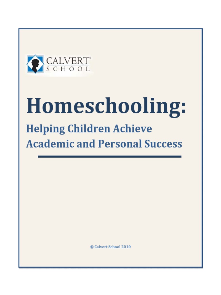 Calvert Homeschooling Academic Success PDF PDF Homeschooling Teachers