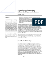 Parent-Teacher Partnerships: Theoretical Framework to Enhance Relationships