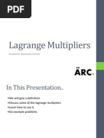 Lagrange Multipliers