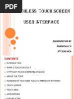 Touchless Touch Screen User Interface