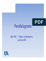 Parallelograms: MA 341 - Topics in Geometry