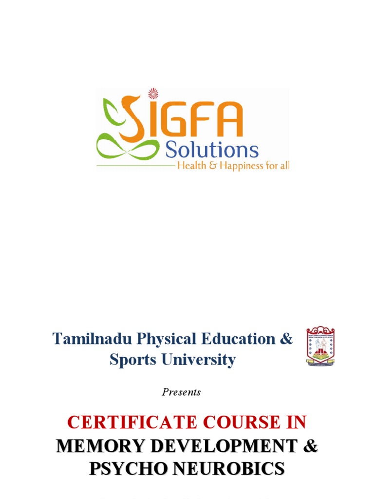 Memory Development & Psycho Neurobics | PDF | Memory | Distance Education