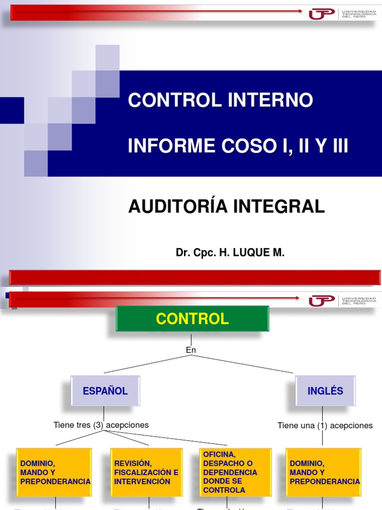 Informe sobre el Modelo COSO de Control Interno | PDF | Bancos ...
