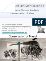 Fluid Mechanics Chapter 5-Conservation of Mass