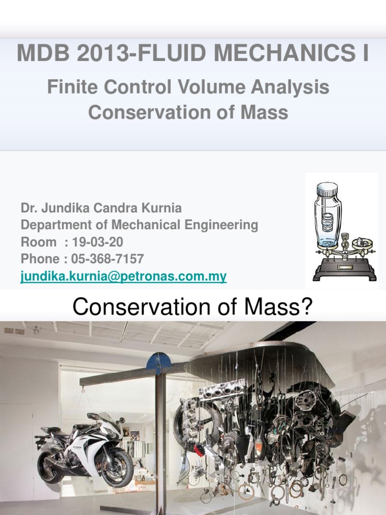 Conservation of Mass in Fluid Mechanics | PDF | Fluid Dynamics | Civil ...