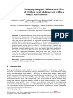 Assessment of Psychophysiological Differences of West Point Cadets and Civilian Controls Immersed Within A Virtual Environment