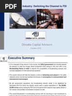 Broadcasting Industry - Switching the Channel to FDI, October 2012