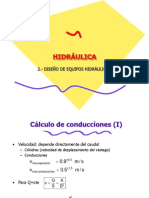 Hidráulica: 2.-Diseño de Equipos Hidráulicos