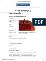 Receta de Mezcalini de Maracuyá y Manzana Roja