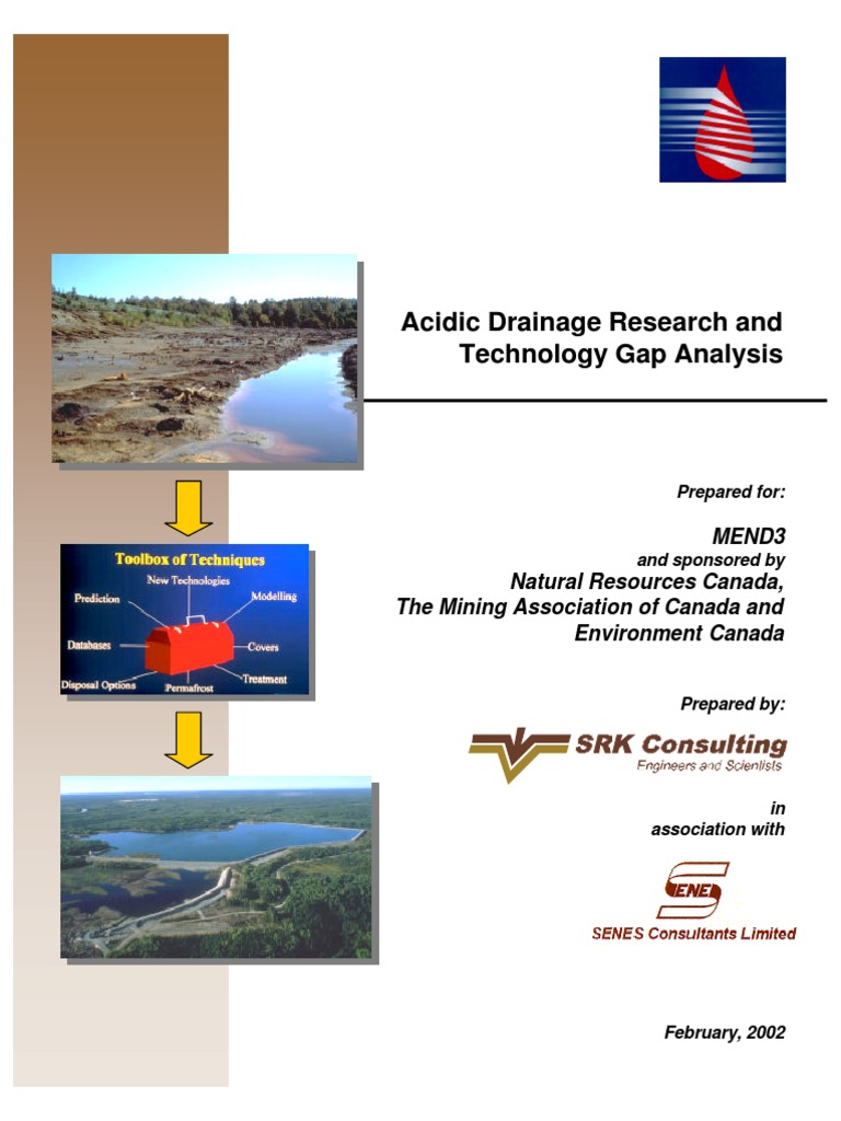 Acidic Drainage Report | PDF | Mining | Waste Management