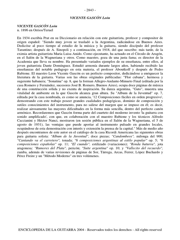 Vicente Gascon PDF Guitarras Las artes escénicas