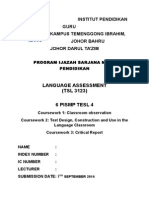 Language Assessment (TSL 3123) 6 Pismp Tesl 4