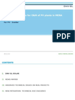 Risk and Mitigation For O&M of PV Plants in MENA