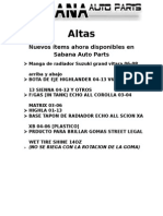 Altas Nuevos Items Feb 28, 2015