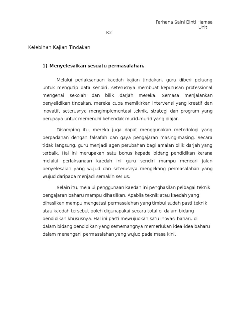 Kelebihan Kajian Tindakan Pdf