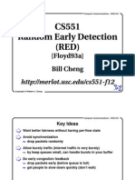 CS551 Random Early Detection (RED) : (Floyd93a) Bill Cheng