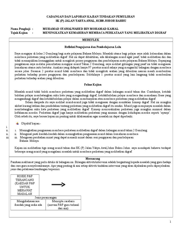 Kajian Tindakan Syawal Pdf
