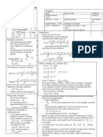 Cheat Sheet Unit 3 Motion