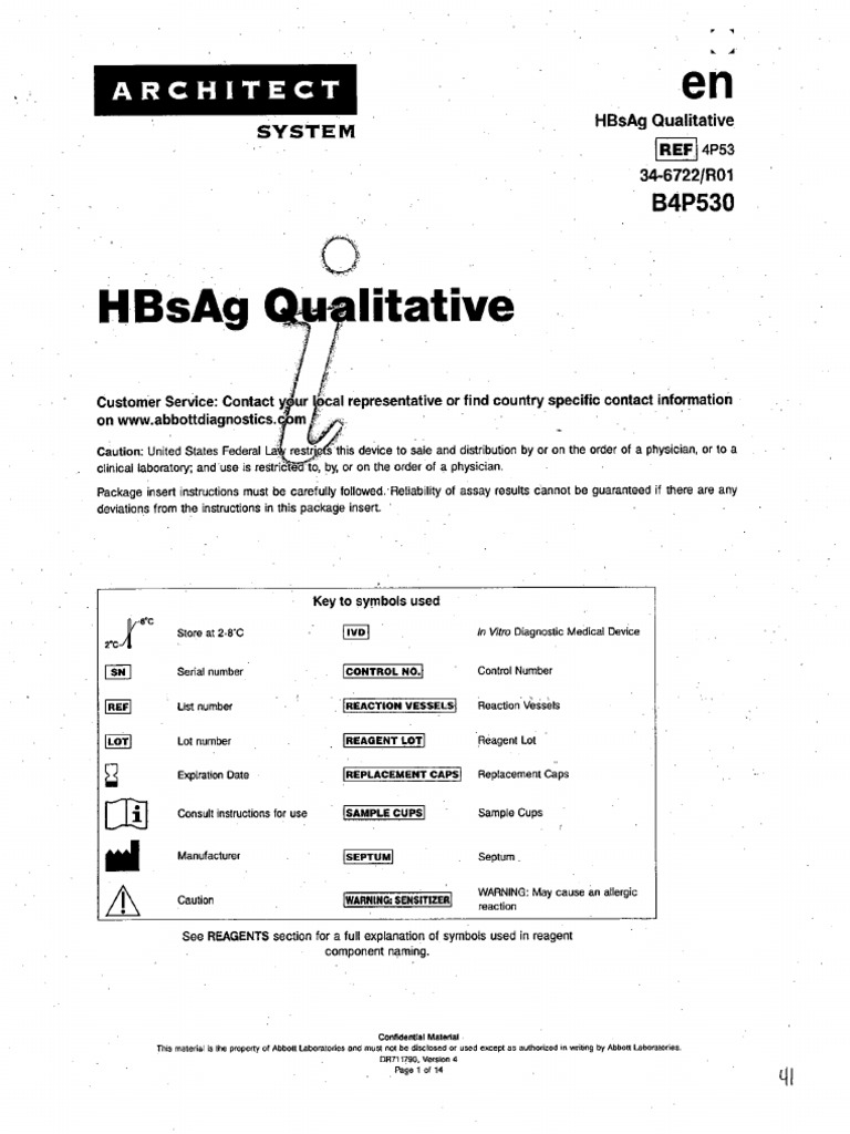 Architect HBsAg Qua Hepatitis B Hepatitis