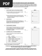 Brief Confusion Assessment Method (bCAM) : Instruction Manual v1 | PDF ...