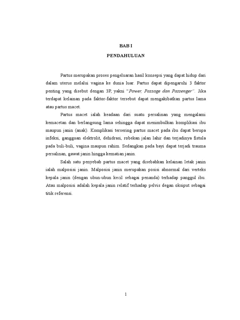 Penanganan Partus Macet: Kasus Ny. J | PDF | Sains & Matematika ...