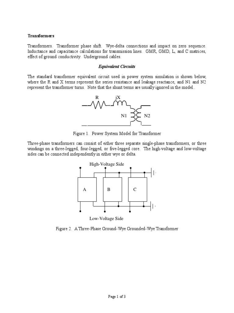 Additional Information on Zero Sequence Equivalent Circuit for ...