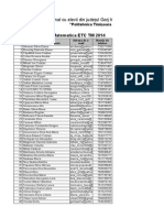 Concursul de Matematica ETC TM 2014