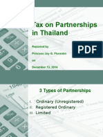 Taxation of Partnerships in Thailand