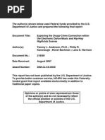 Exploring TH e Drugs-Crime Connection Within The Electronic Dance Music and Hip-Hop Nightclub Scene