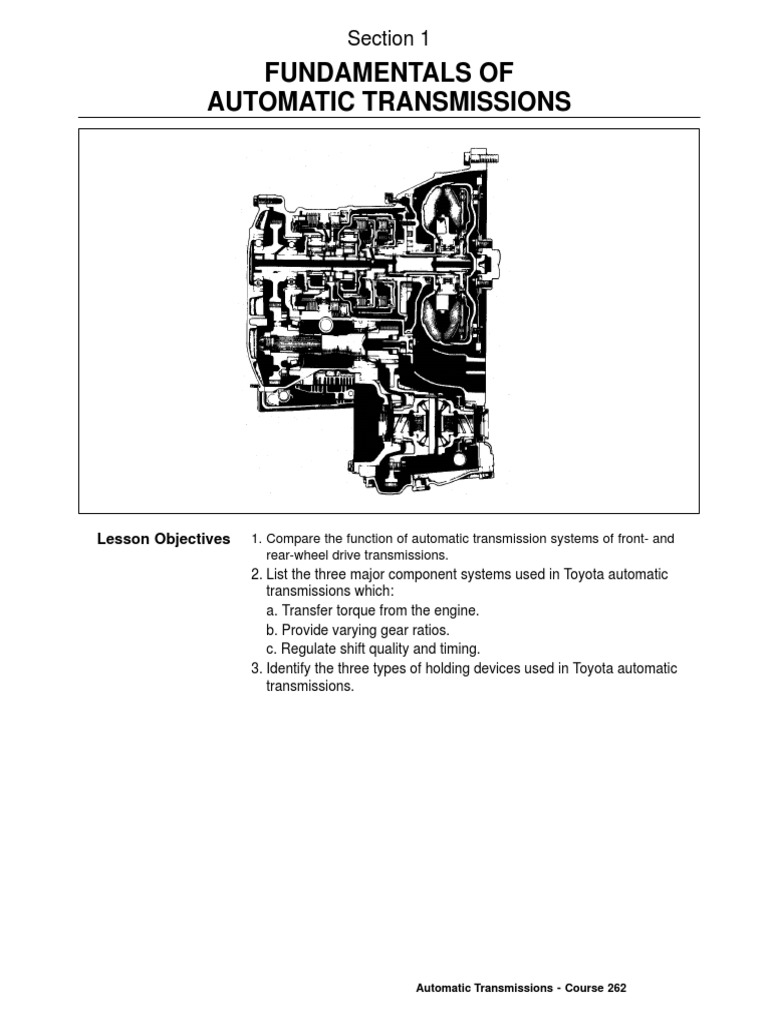 Fundamentals of Automatic Transmissions PDF Automatic Transmission