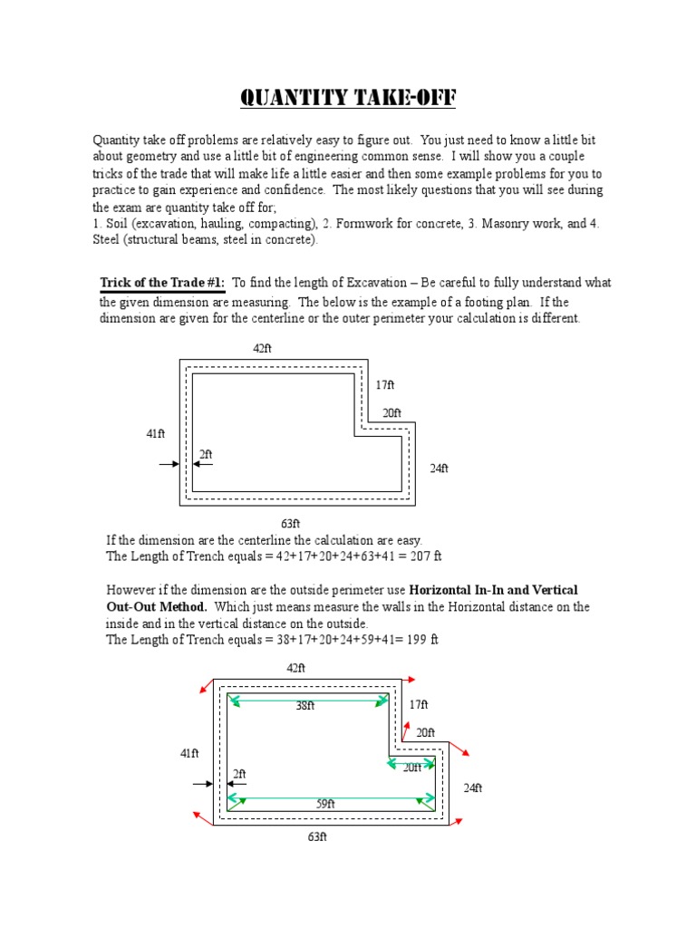 Quantity Take Off | PDF | Lumber | Brick