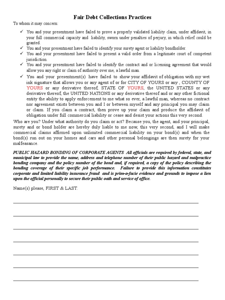 Fair Debt Collection Practices Explained | PDF | Politics | Social Science