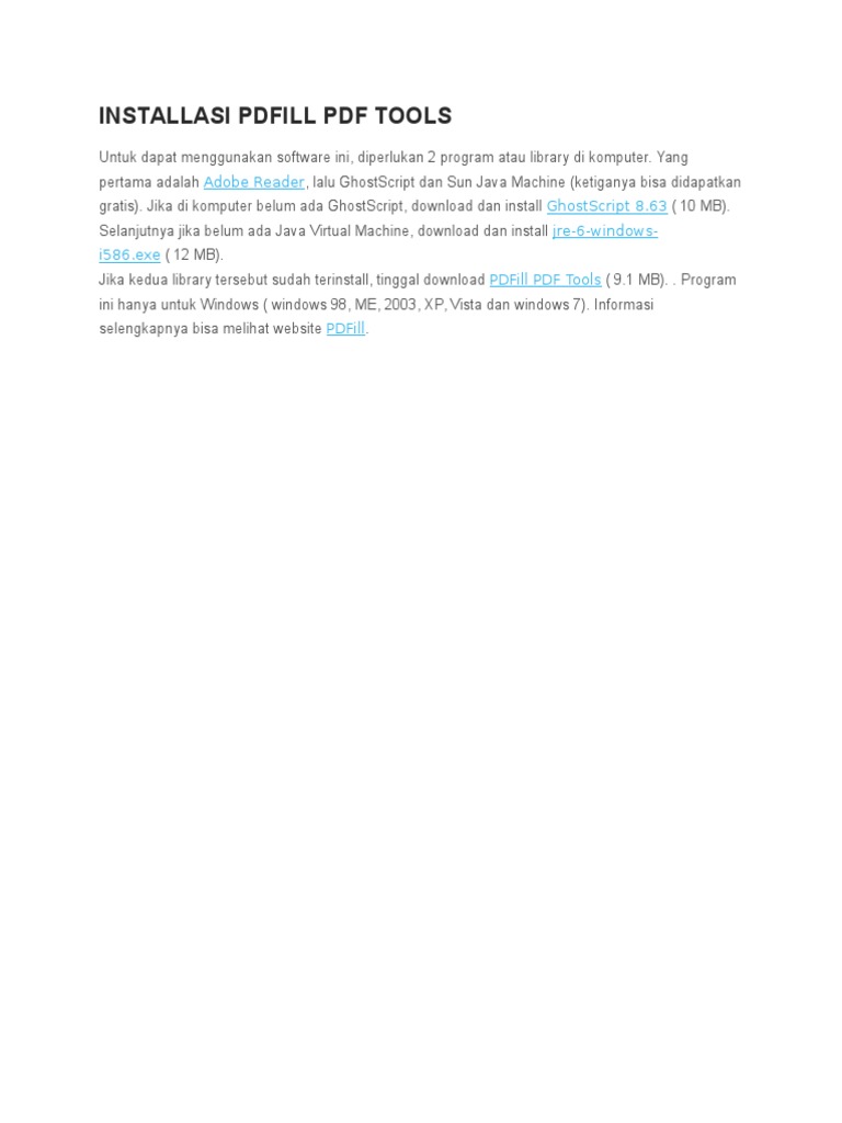 Panduan Instalasi PDFill PDF Tools | PDF