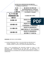 Calendarizacion Para Recepcion de Documentos 2014-2015