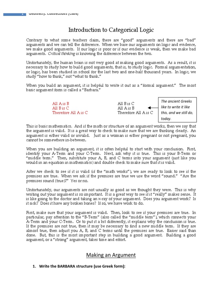Making An Argument (2.0) | PDF | Argument | Logic