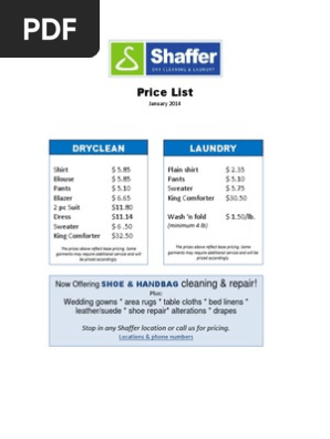 Price List NJan 2014