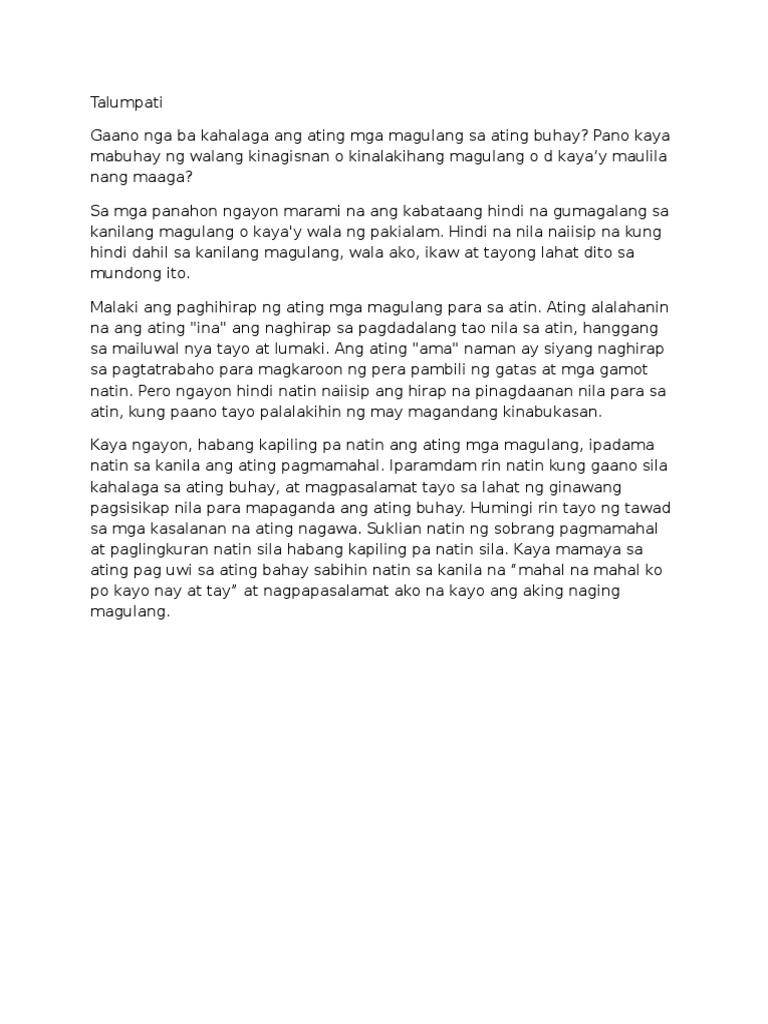 Talumpati | PDF