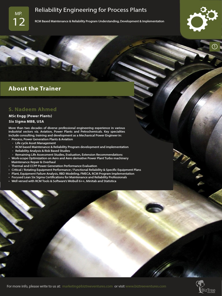 Reliability Engineering For Process Plants Pdf Reliability